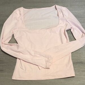 Charlotte Russe Light Pink Long Sleeve Top